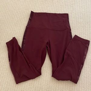 Lululemon cropped leggings with velvet